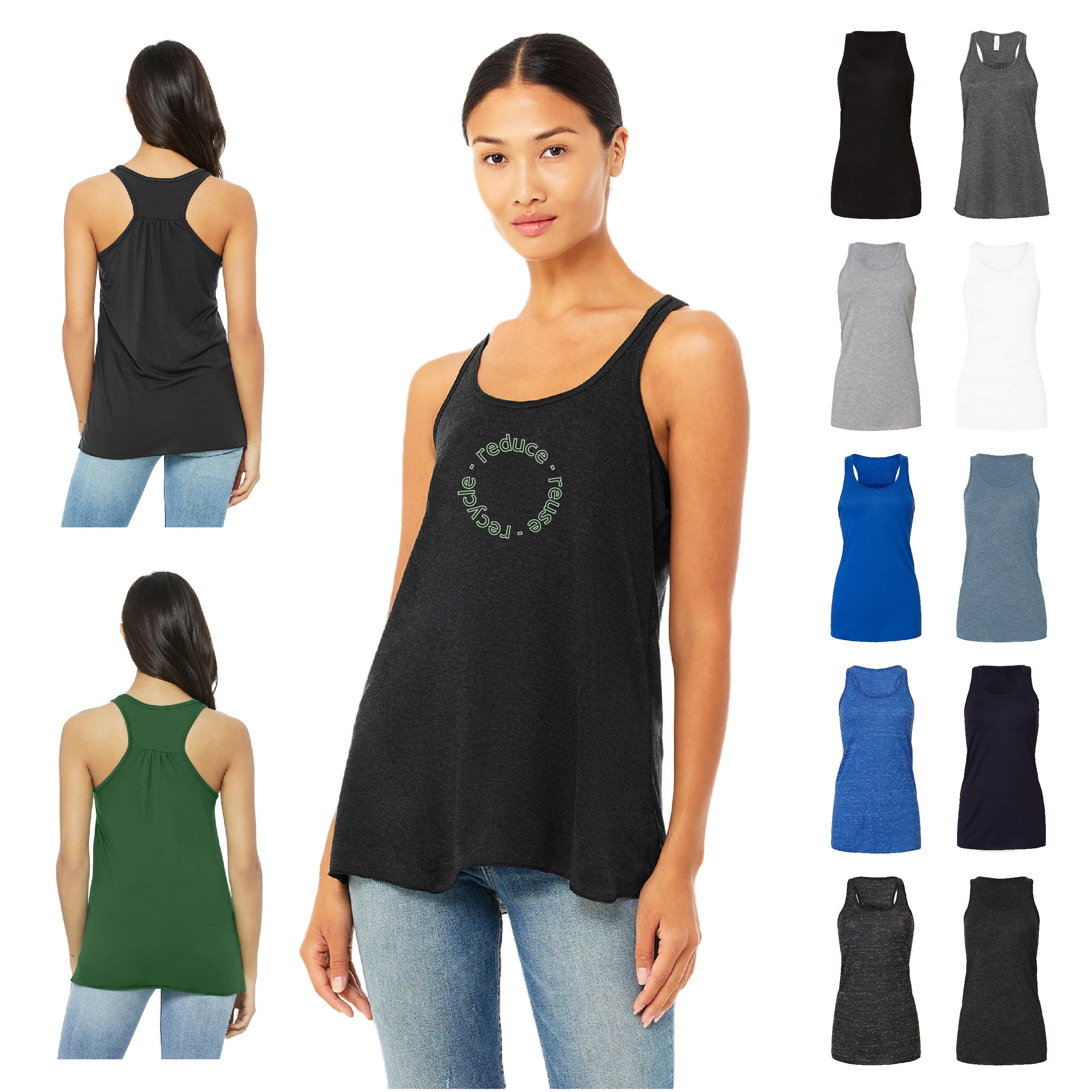 Ladies' Flowy Racerback Tank Top WRAP Certified Tank Top Custom Printed Eco Tank Top