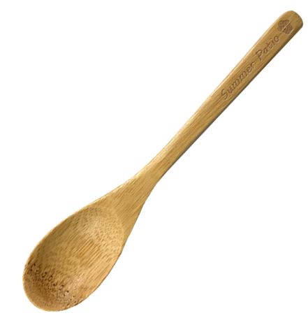 Mini Bamboo Serving Spoon with Laser Engraving