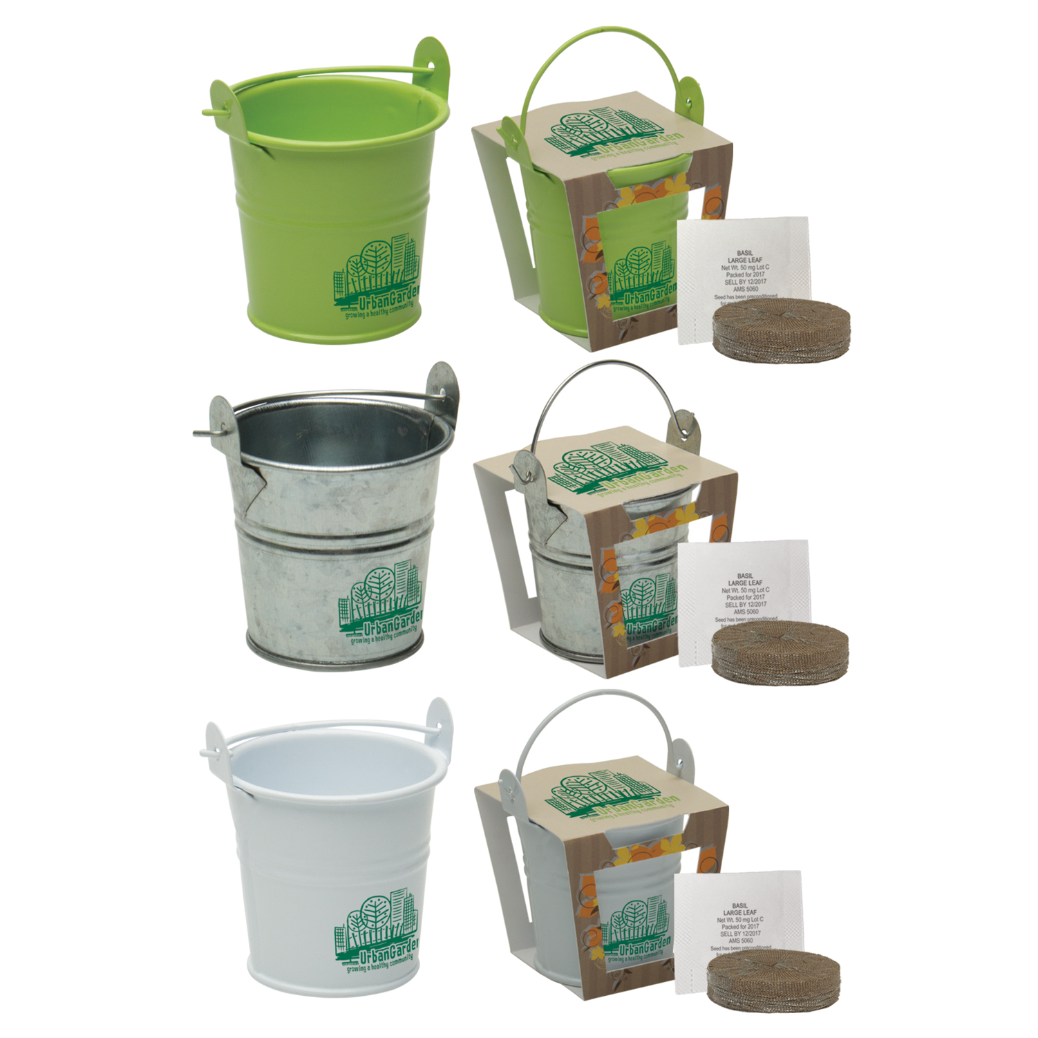 Mini Pail Planting Kit Seeded Promotions