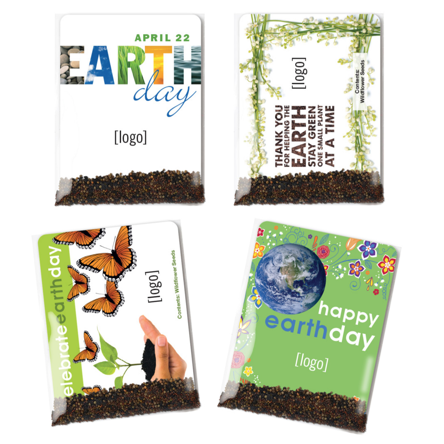 USA Made Earth Day Pollinator Seed Packets | Recycled Promotional Product
