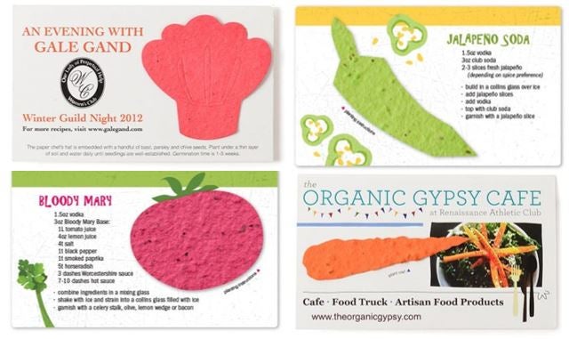 Custom Branded Recipe Card with Grow Your Own Ingredients