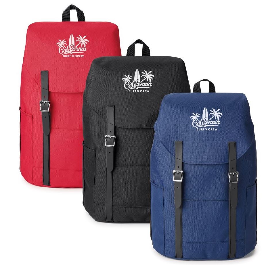 Recycled Flip Top Backpack | Colored | 17x12