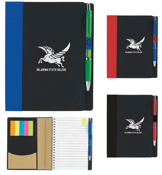 Recycled Notebook with Sticky Notes 5” x 7” ECO Notebook with Flags