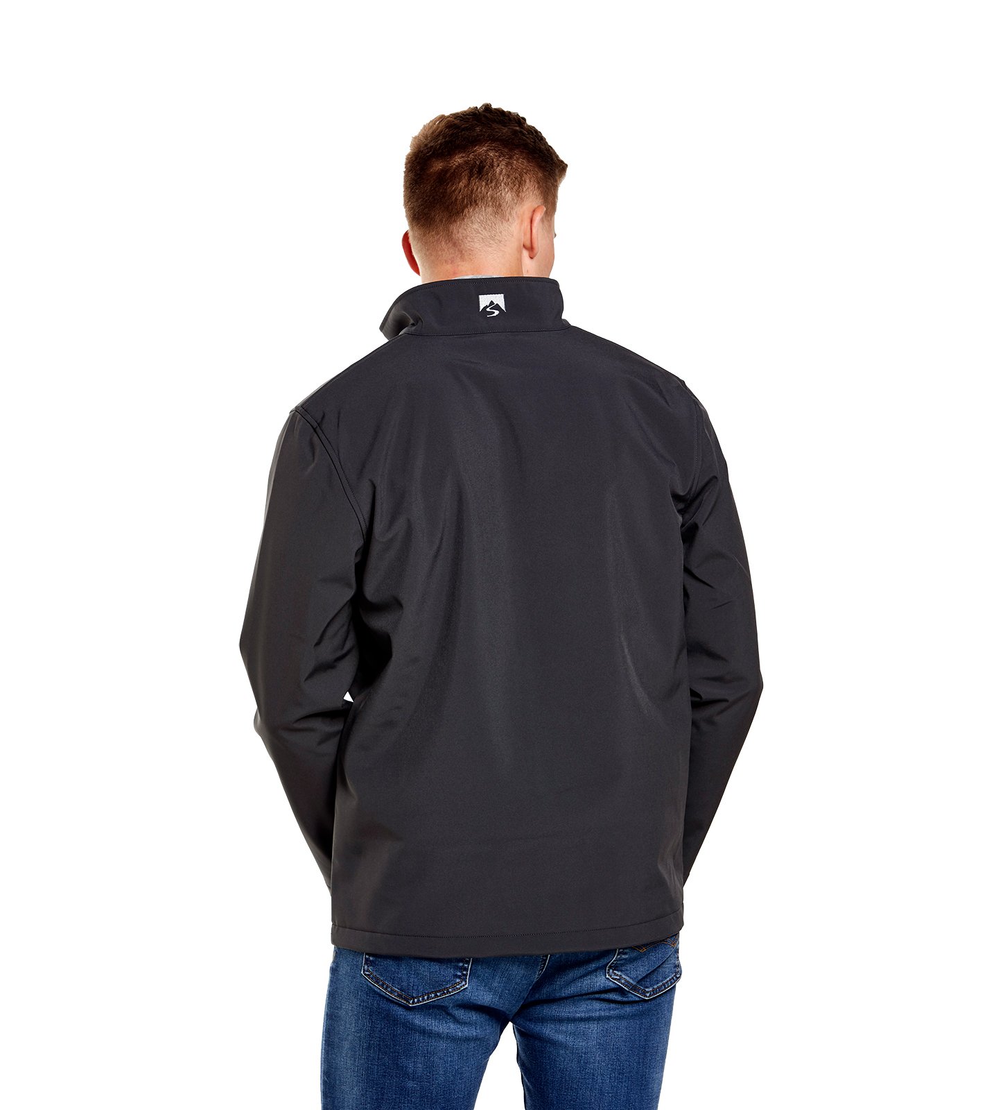 Recycled men's midweight softshell jacket with embroidery