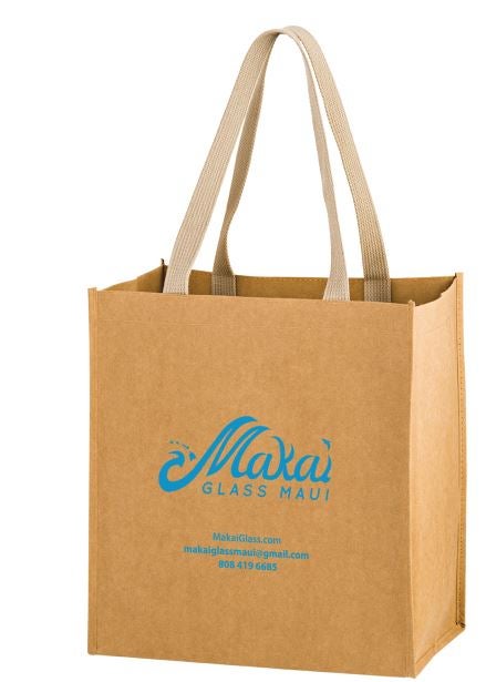 Reusable Kraft Grocery Tote Bag Web Handles Washable Kraft Grocery Bag 