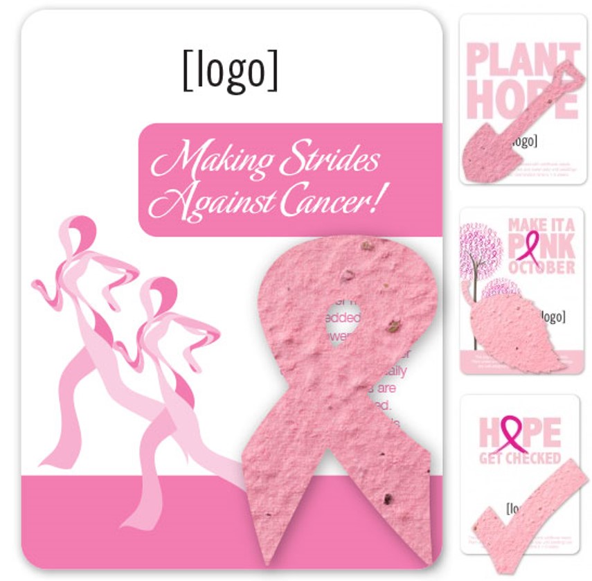Breast Cancer Awareness Seeded Shape Gift Packs