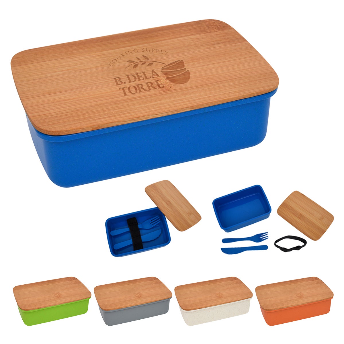 New Eco-Friendly Bamboo Fiber Bento Plastic Lunch Box with Bamboo