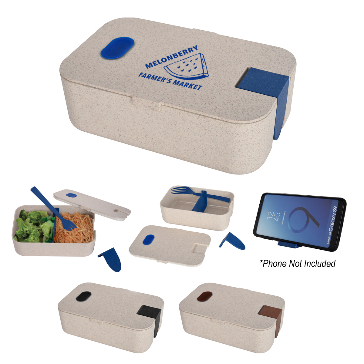 Plant Fiber Lunch Set with Phone Stand | Reusable