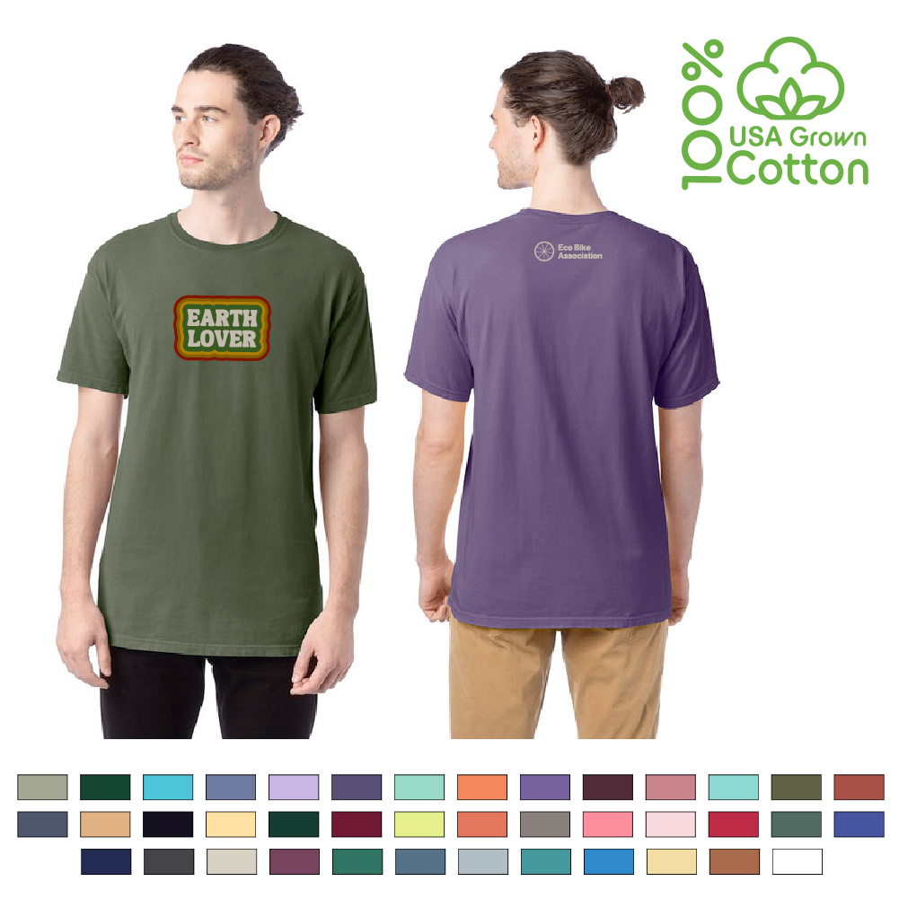 garment-dyed ringspun cotton short sleeve ultra soft t-shirt in different colors
