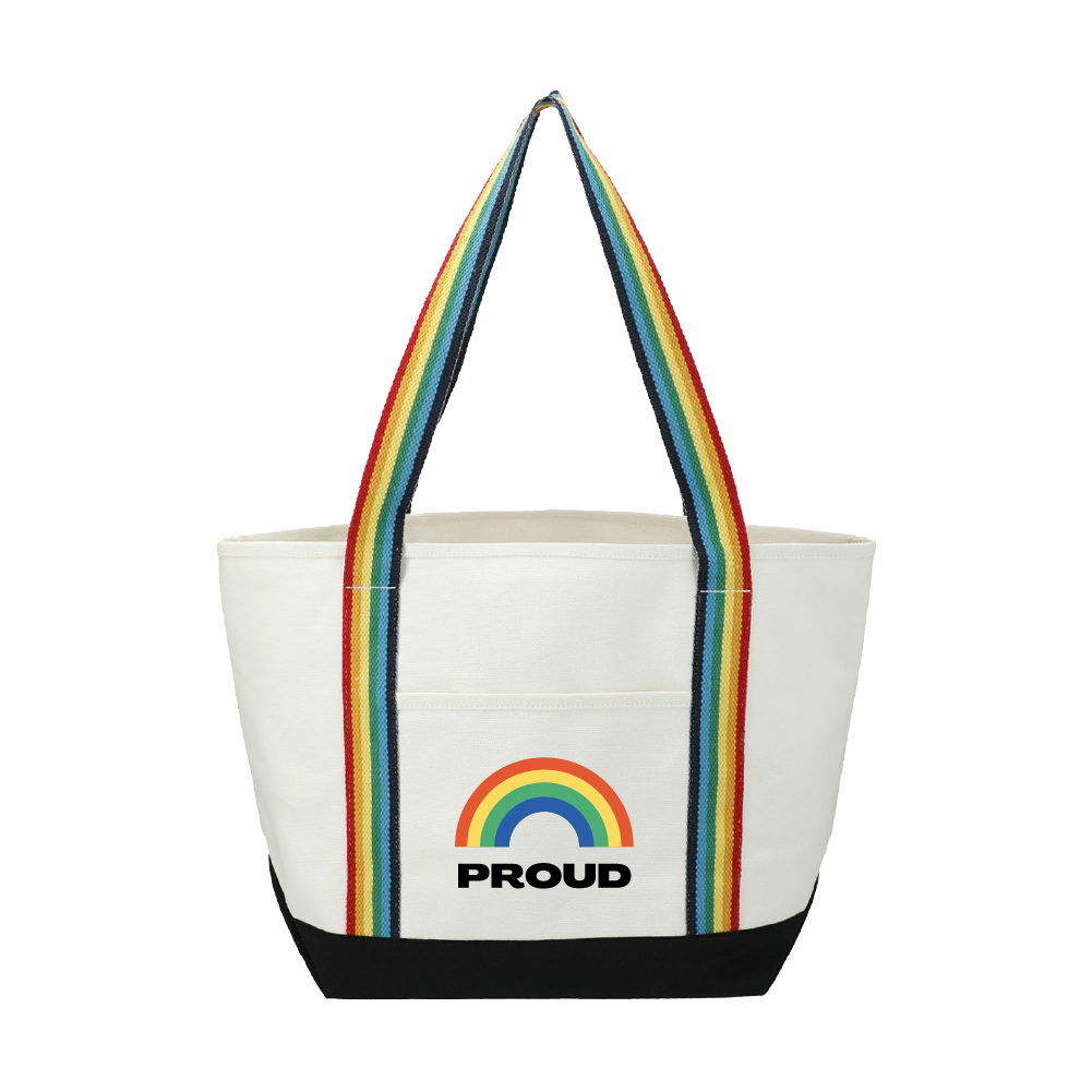large cotton canvas boat swag tote, promotional gay product