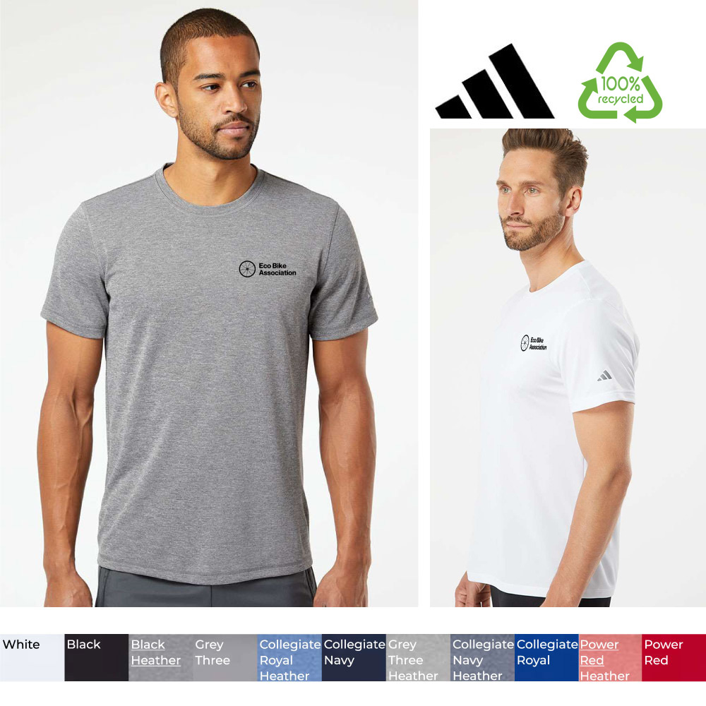 two male models wearing adidas sport t-shirts