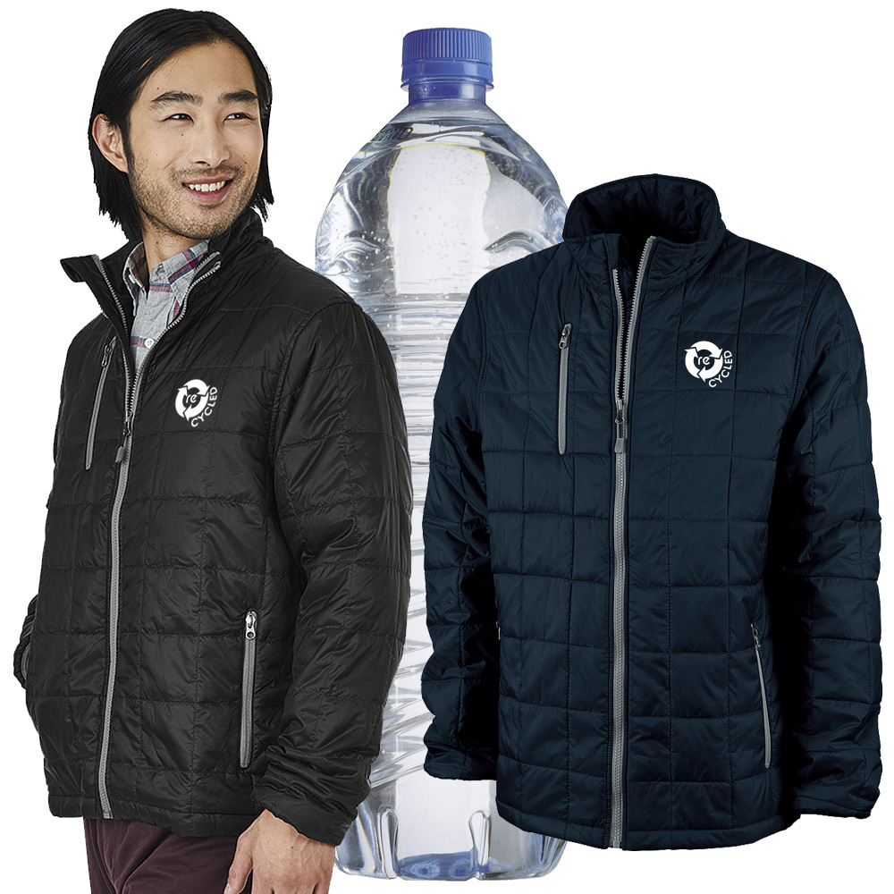 recycled water bottle quilted jacket for cold weather