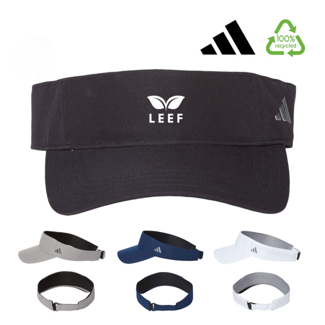 black visor and three other visors in gray, blue, and white color varieties