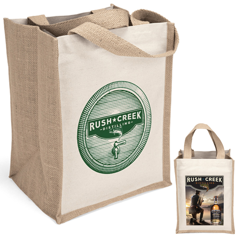 jute and cotton tote bags with handles