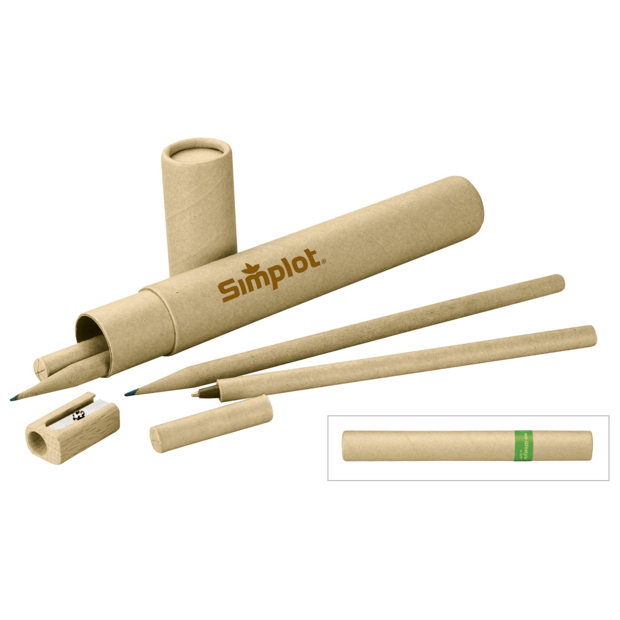 bamboo pen and pencil set with customizable engraving
