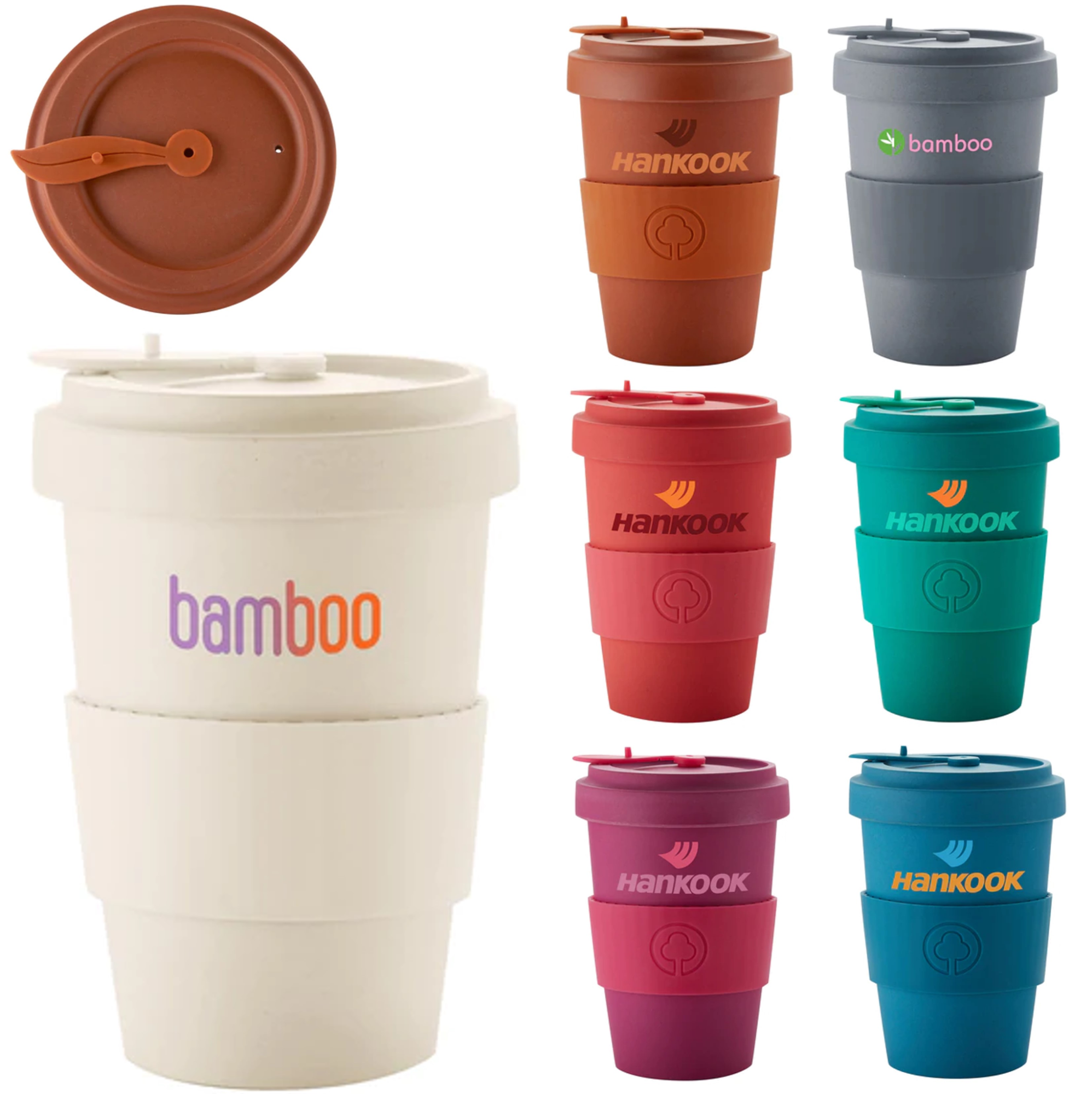 bamboo fiber coffee tumbler (16 oz)