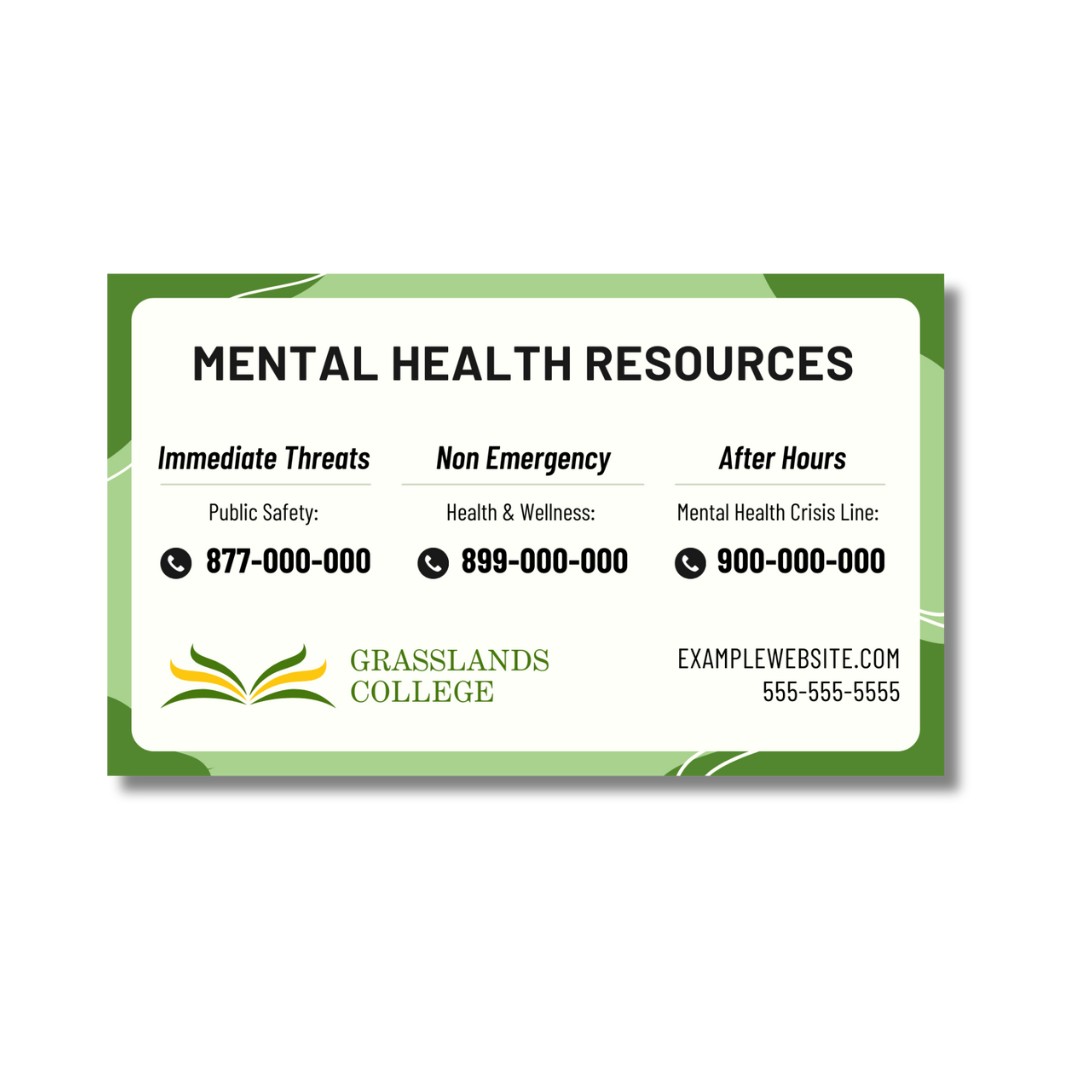 Eco Exclusive Recycled Mental Health Resource Magnet | USA Made