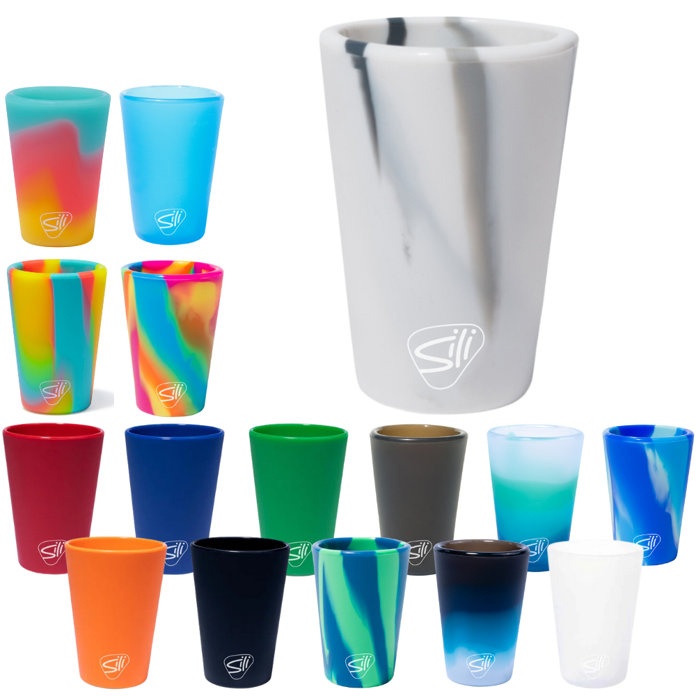 silicone shot glass with a lot of design and color options