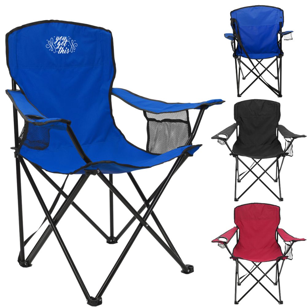  recycled rPET folding chairs with cup holders