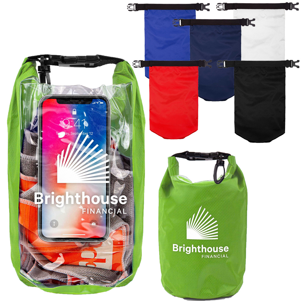 recycled waterproof dry bags with transparent plastic