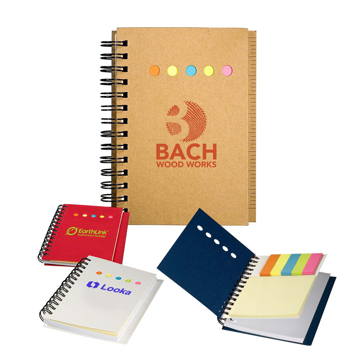 customized notebook and sticky note set with ruler 