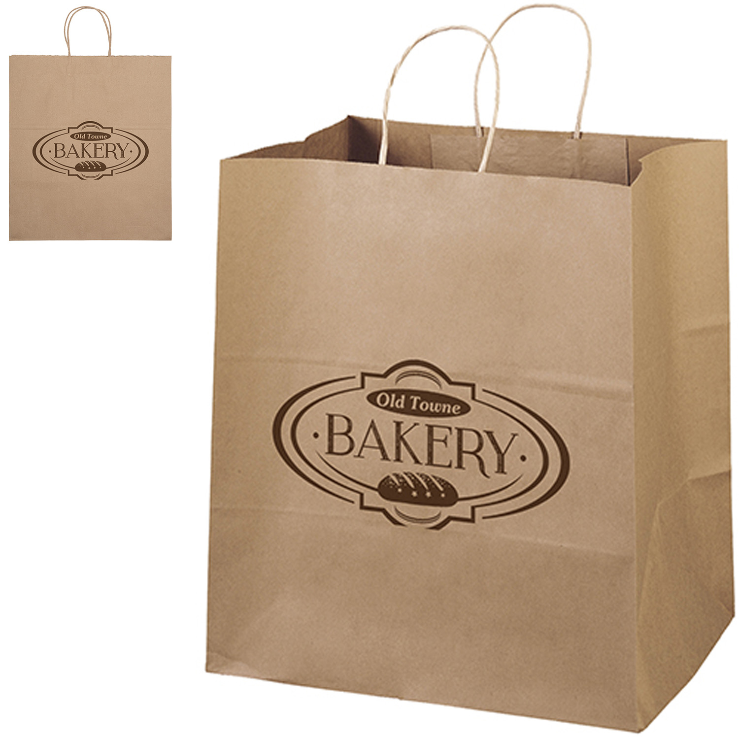 recycled kraft bags with recycled logo