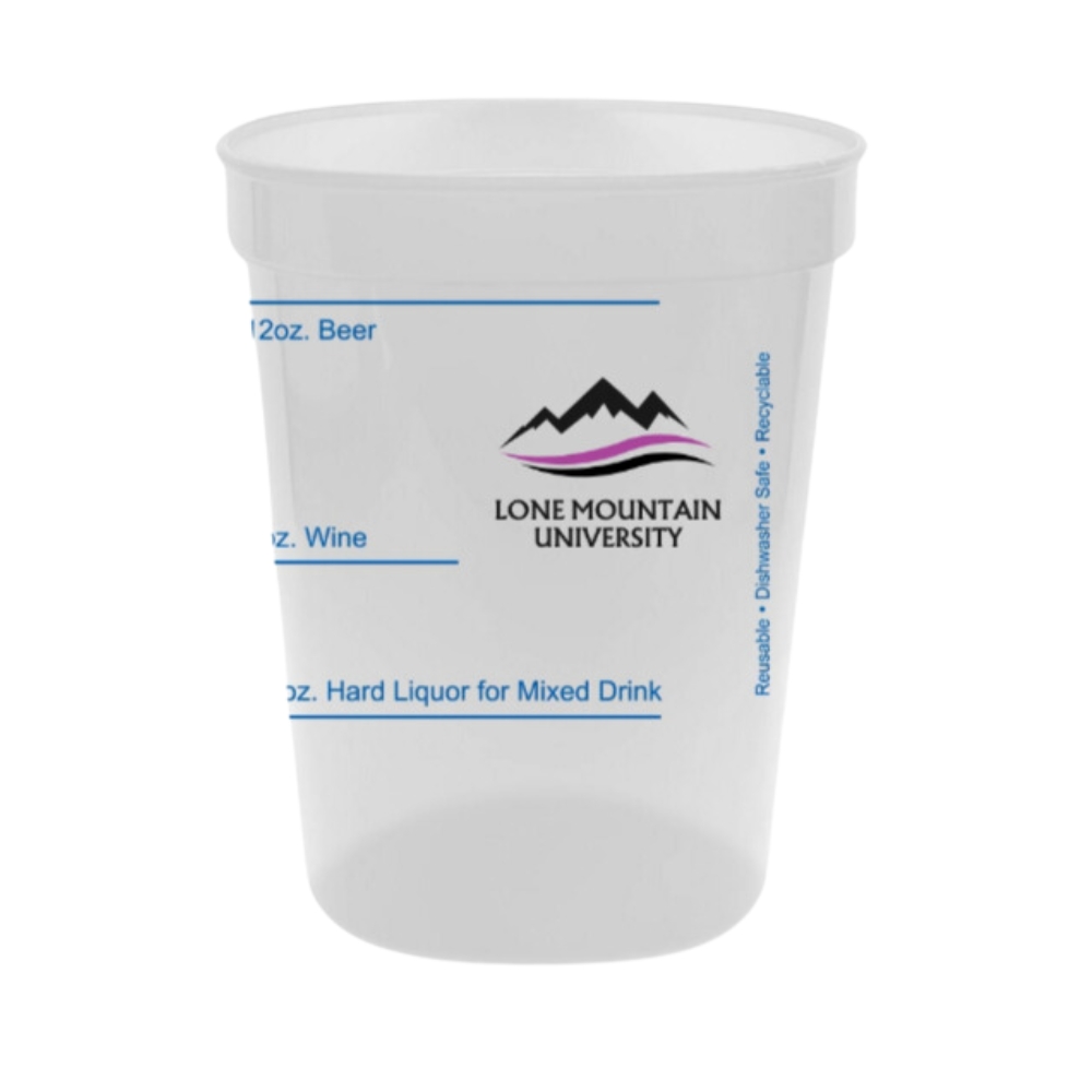 reusable plastic cup with measurement lines for safe alcohol consumption