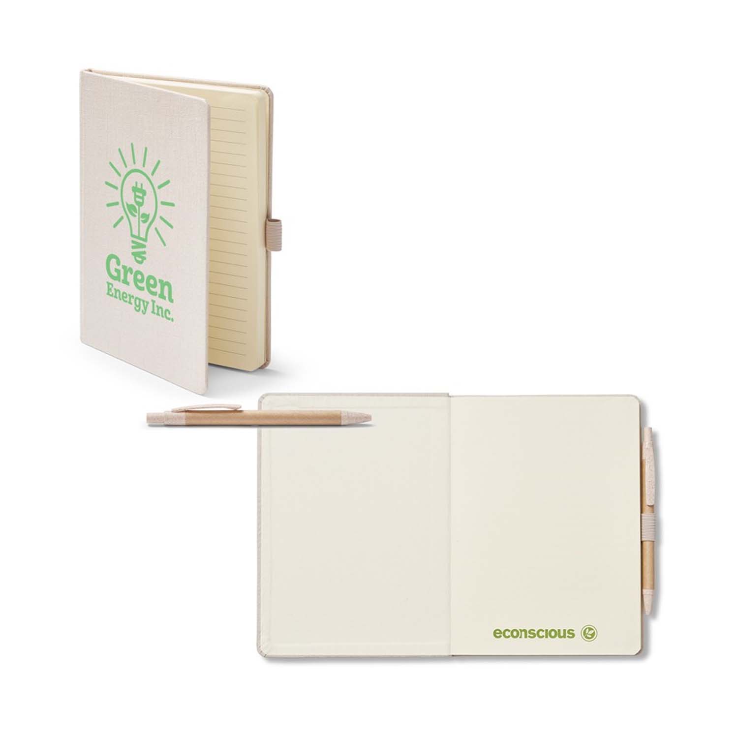 branded journal with pen cannabis swag