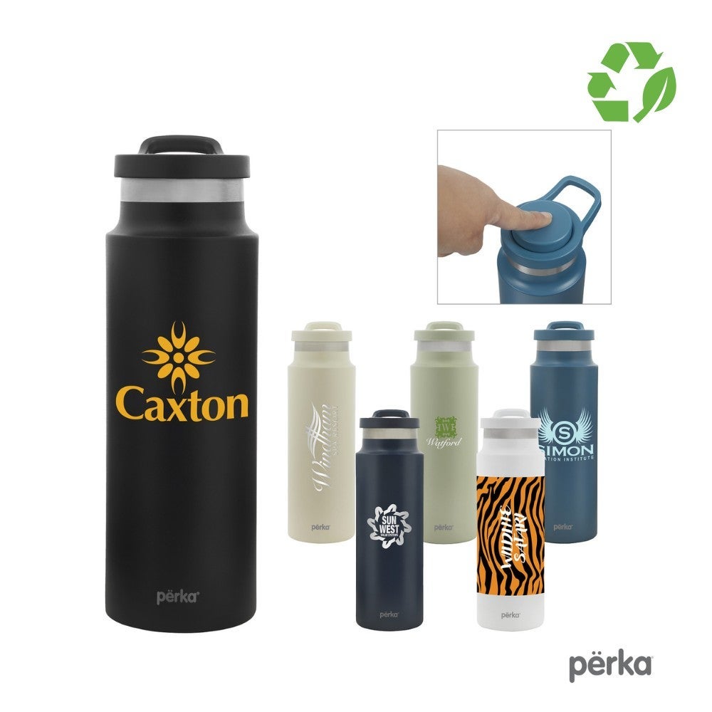 Perka Double Wall Recycled Stainless Steel Water Bottle 24 oz