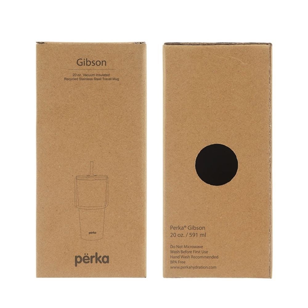 Perka Recycled Double Wall Travel Mug with Carry Handle | 20 oz