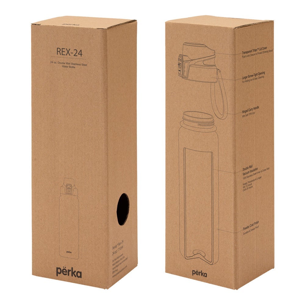Perka Stainless Steel Bottle with Chug Lid | 24 oz