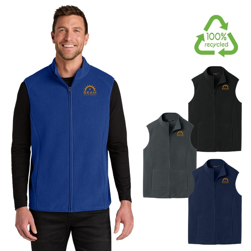 Carbon Free Recycled Full Zip Fleece Vest | 8.3 oz