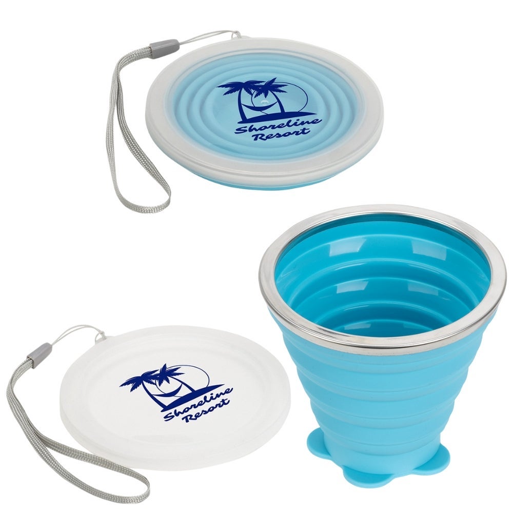 9 oz Collapsible Silicone Cup with Lid