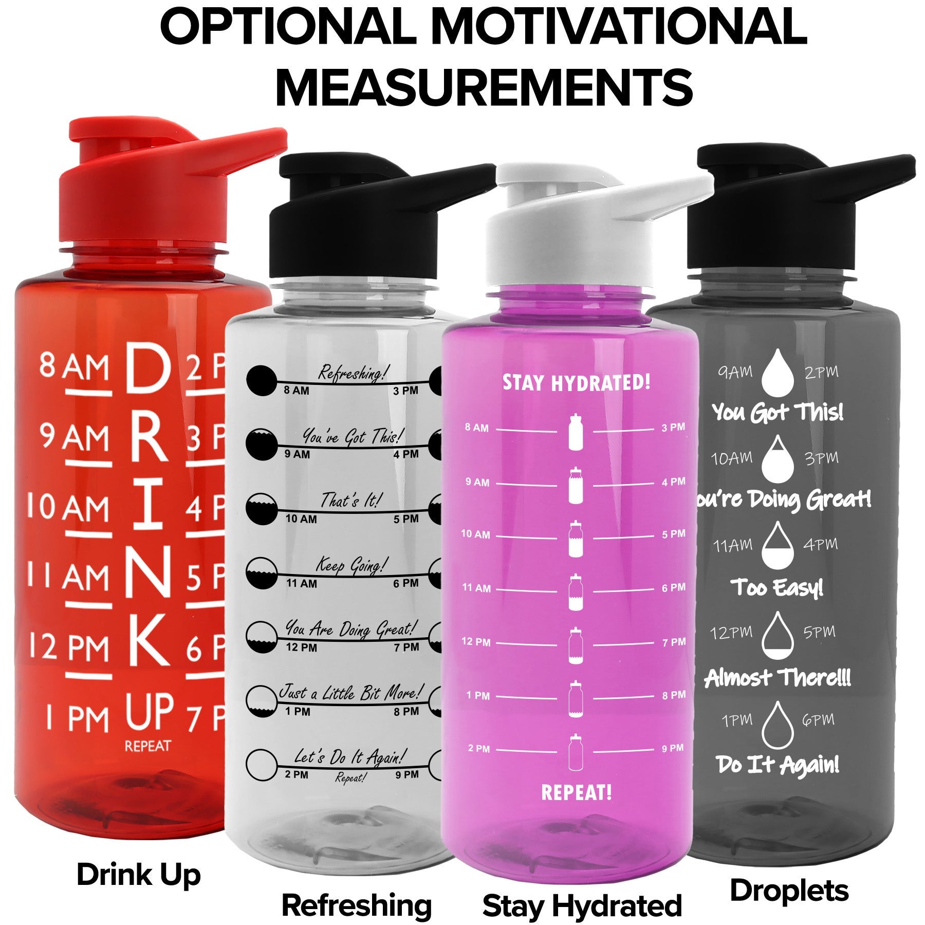 Motivational Measurements Optional Water Bottle Stock Art