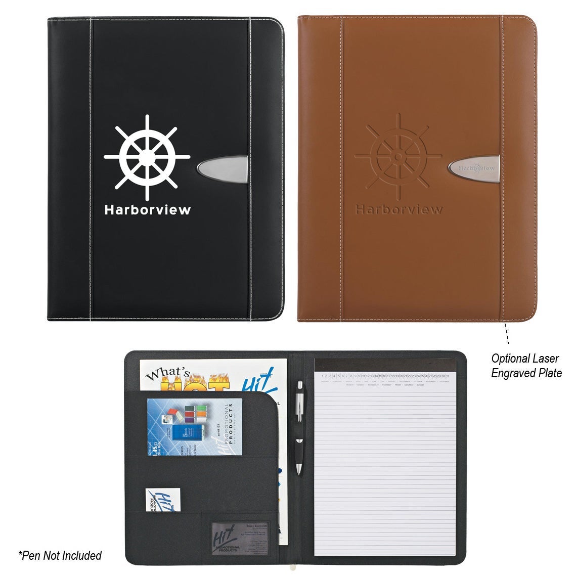 Bonded Leather Portfolio | Recycled Leather Padfolio | 10x12