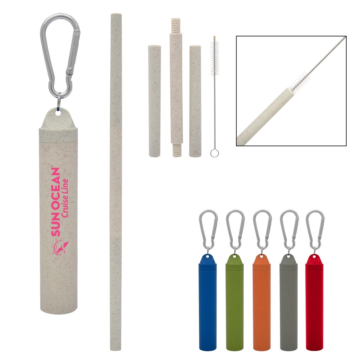 Buildable Plant Fiber Straw Kit in Travel Case | 9"