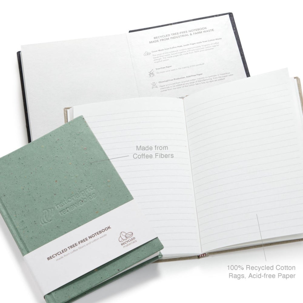 Tree Free Recycled Coffee Husk Notebook | 6x8